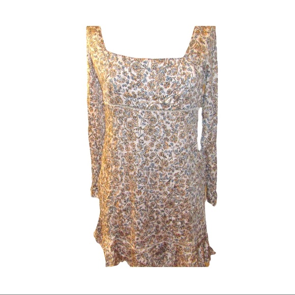 NWOT FREE PEOPLE BOHEMIAN MINI DRESS FLORAL PRINT - Picture 9 of 11